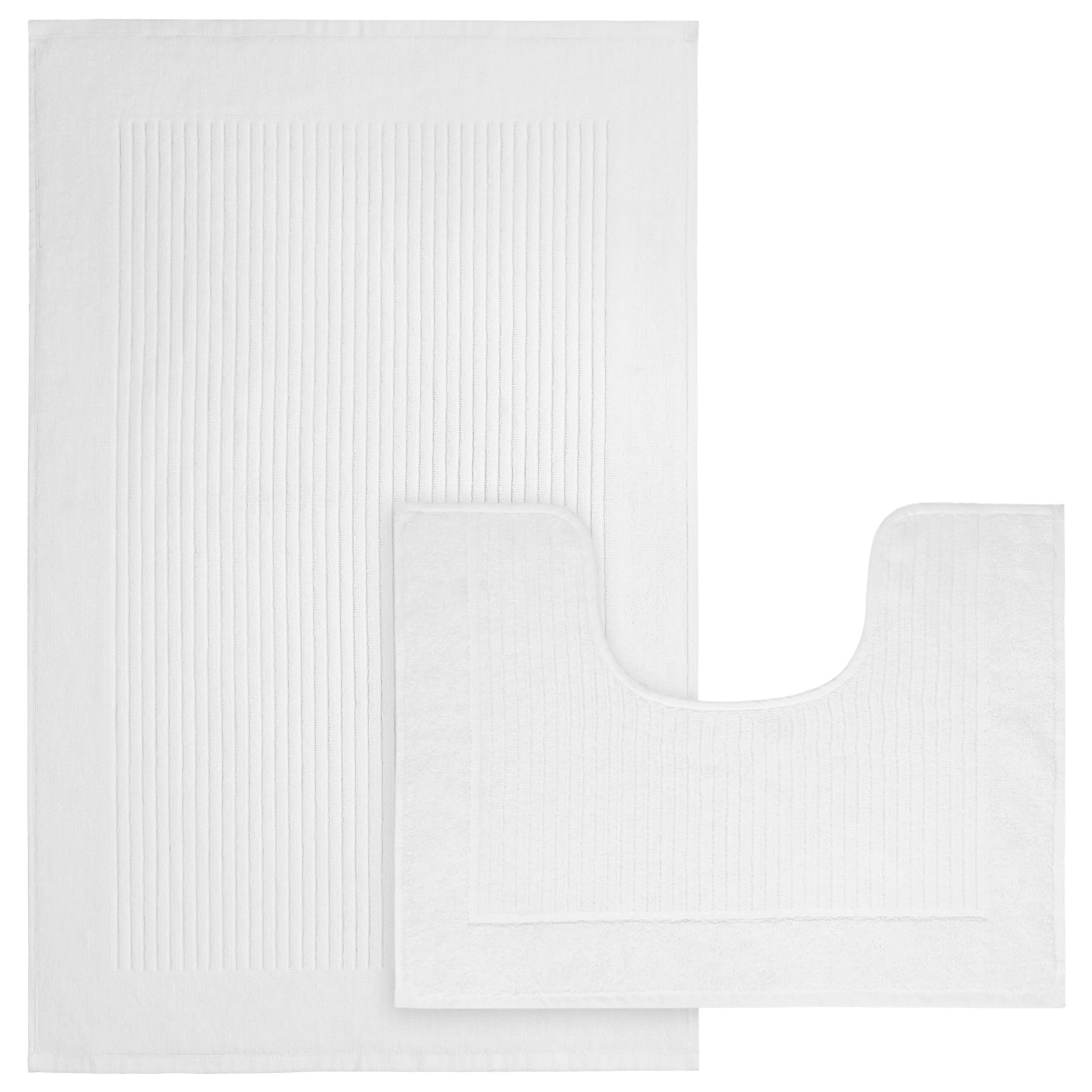 Olivia Rocco Monaco Cotton Bath Mat and Pedestal Mat Set, 2 Piece