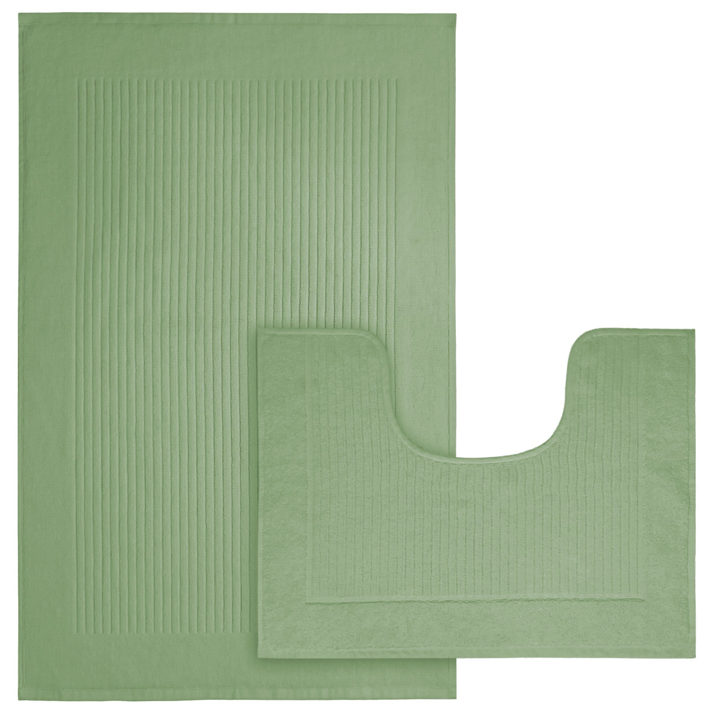 Olivia Rocco Monaco Cotton Bath Mat and Pedestal Mat Set, 2 Piece