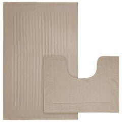 Olivia Rocco Monaco Cotton Bath Mat and Pedestal Mat Set, 2 Piece