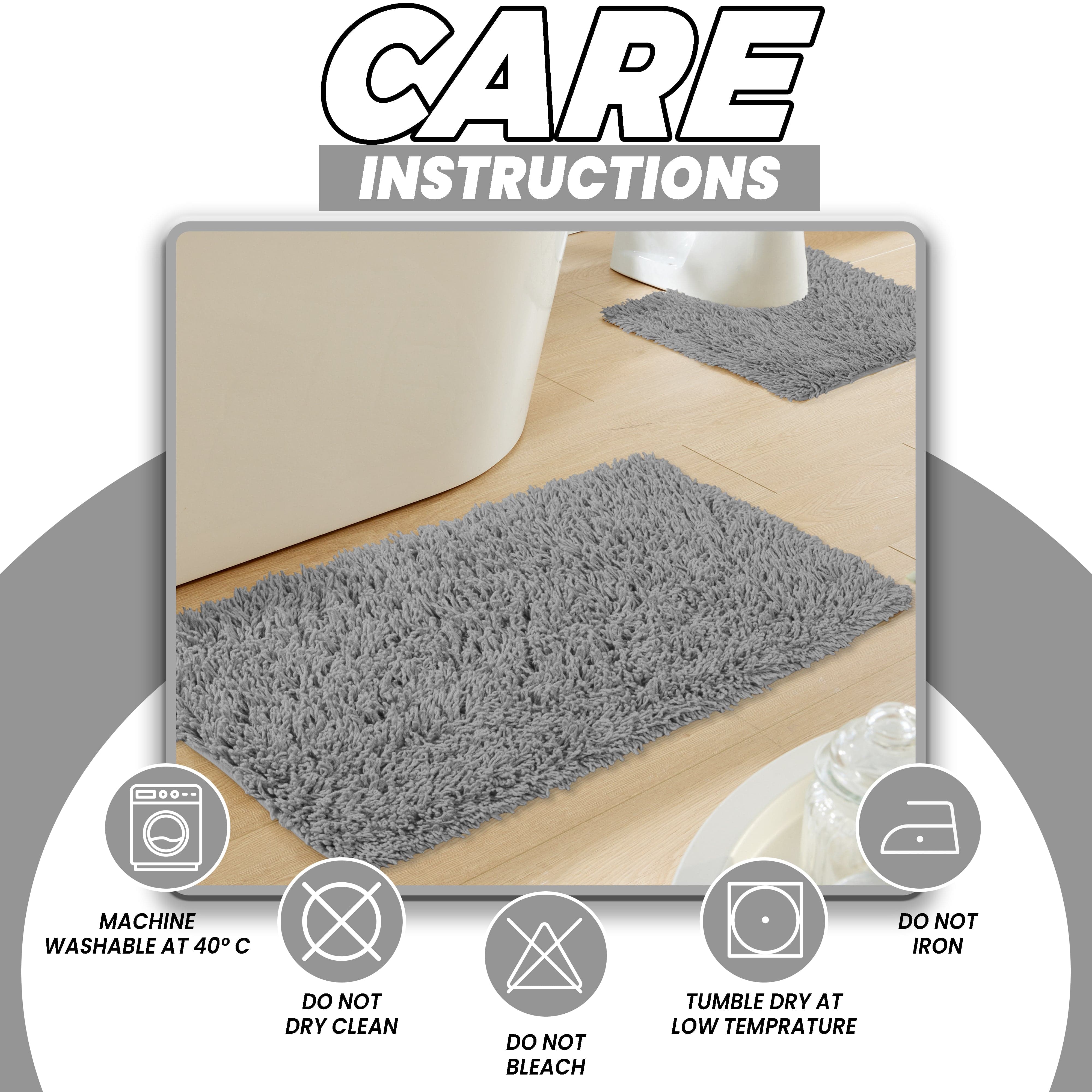 Olivia Rocco Como Cotton Bath Mat and Pedestal Mat Set, Grey