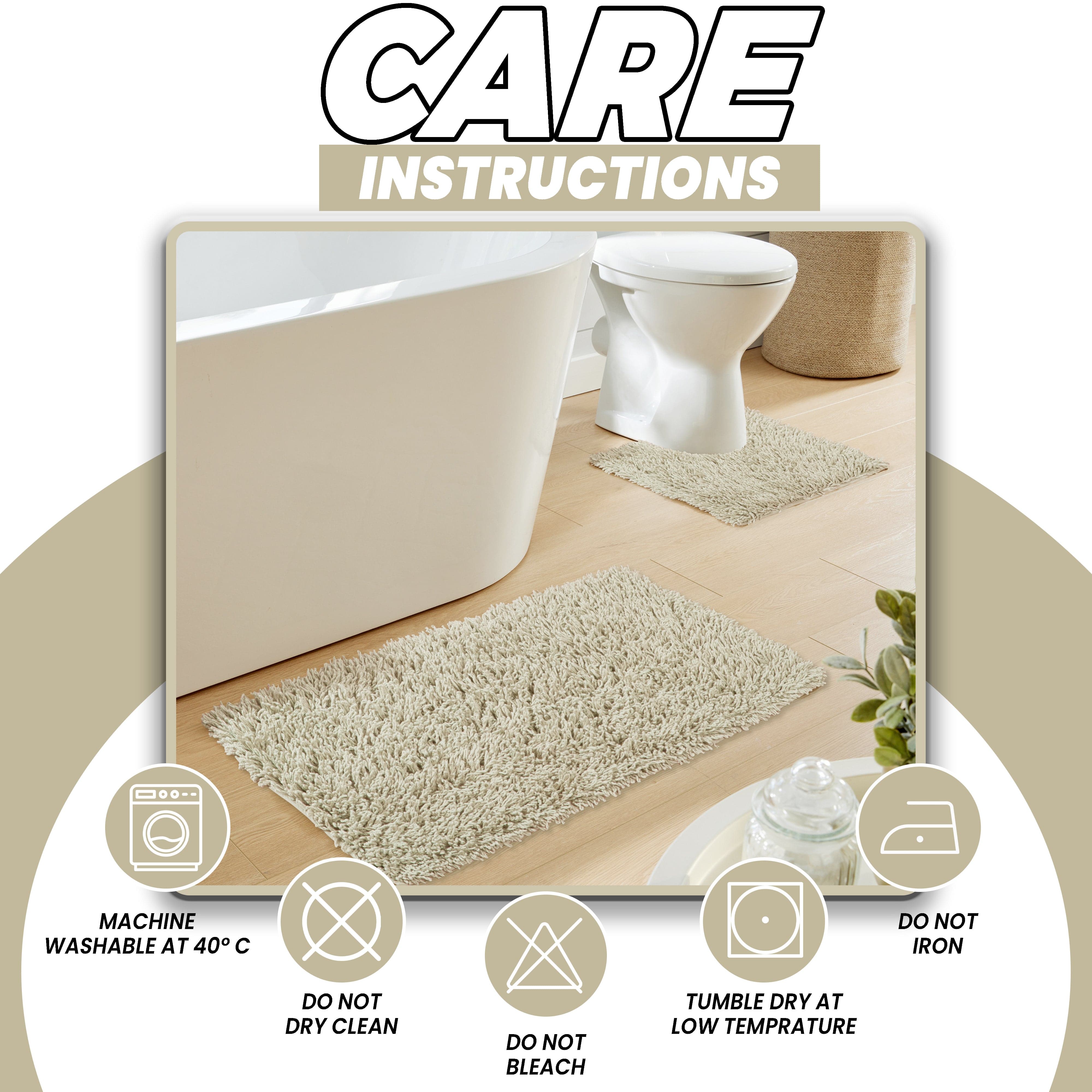 Olivia Rocco Como Cotton Bath Mat and Pedestal Mat Set, Natural