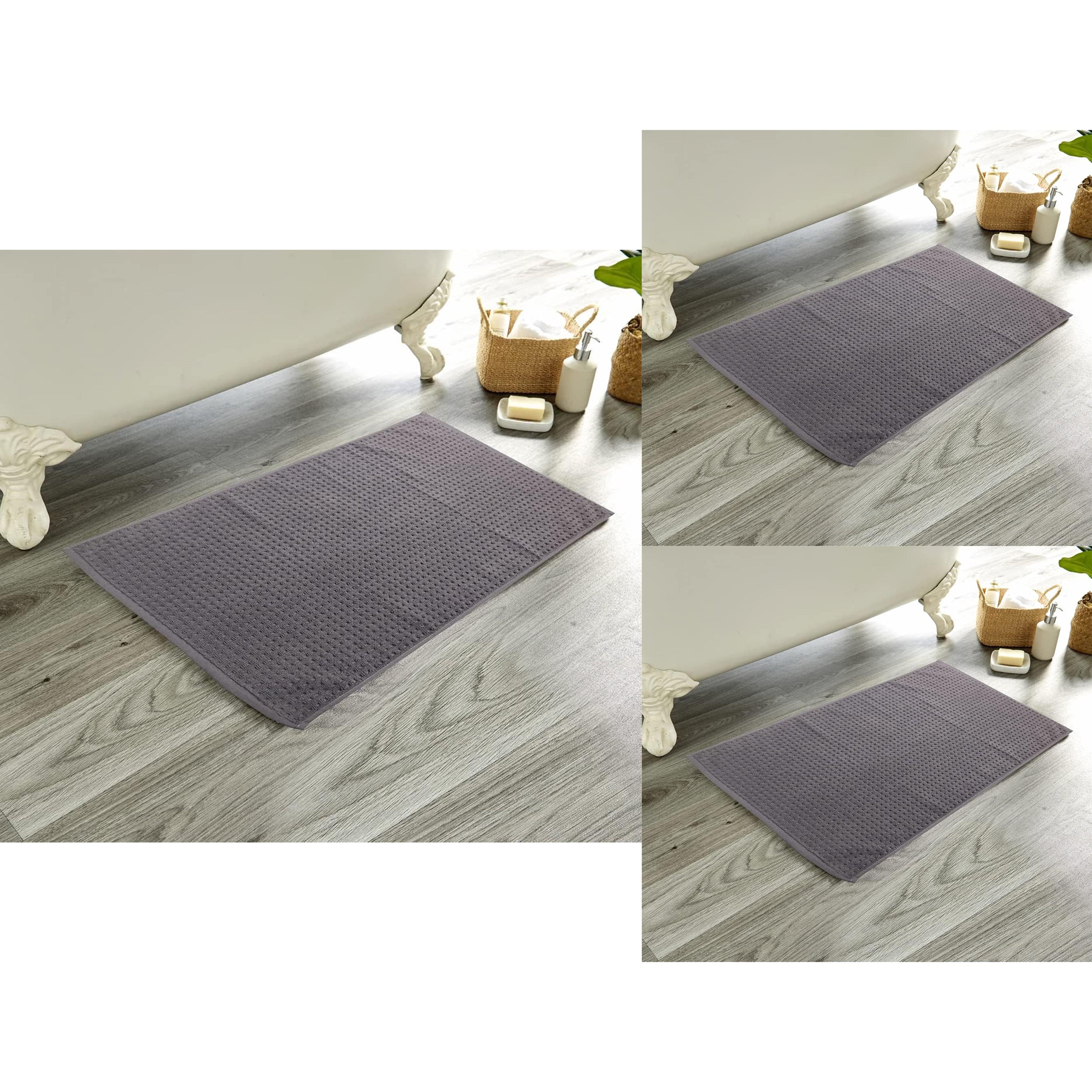 Olivia Rocco Luxe Deep Pile Cotton Bath Mats, Pack of 3, 50 x 80 cm
