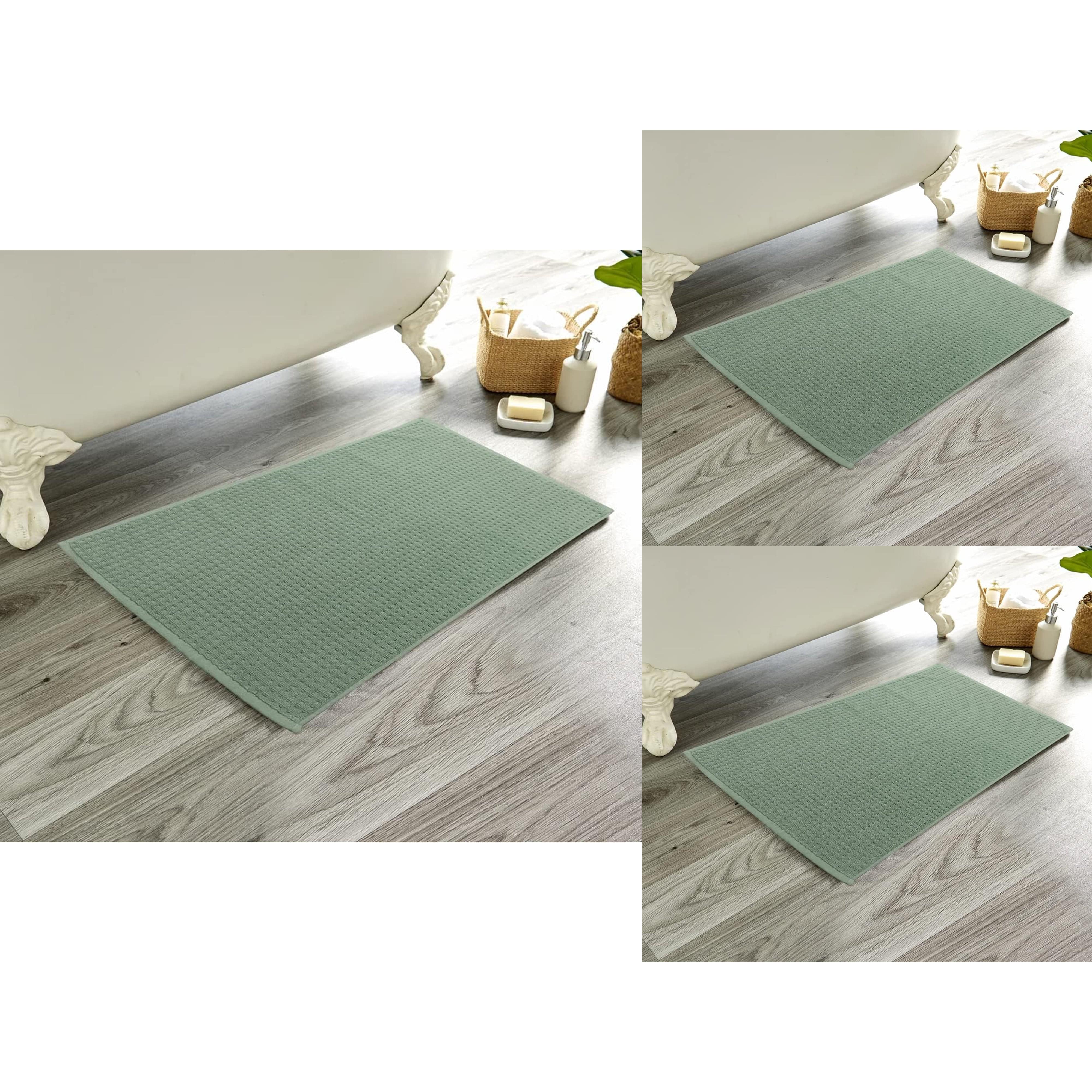 Olivia Rocco Luxe Deep Pile Cotton Bath Mats, Pack of 3, 50 x 80 cm