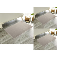 Olivia Rocco Luxe Deep Pile Cotton Bath Mats, Pack of 3, 50 x 80 cm