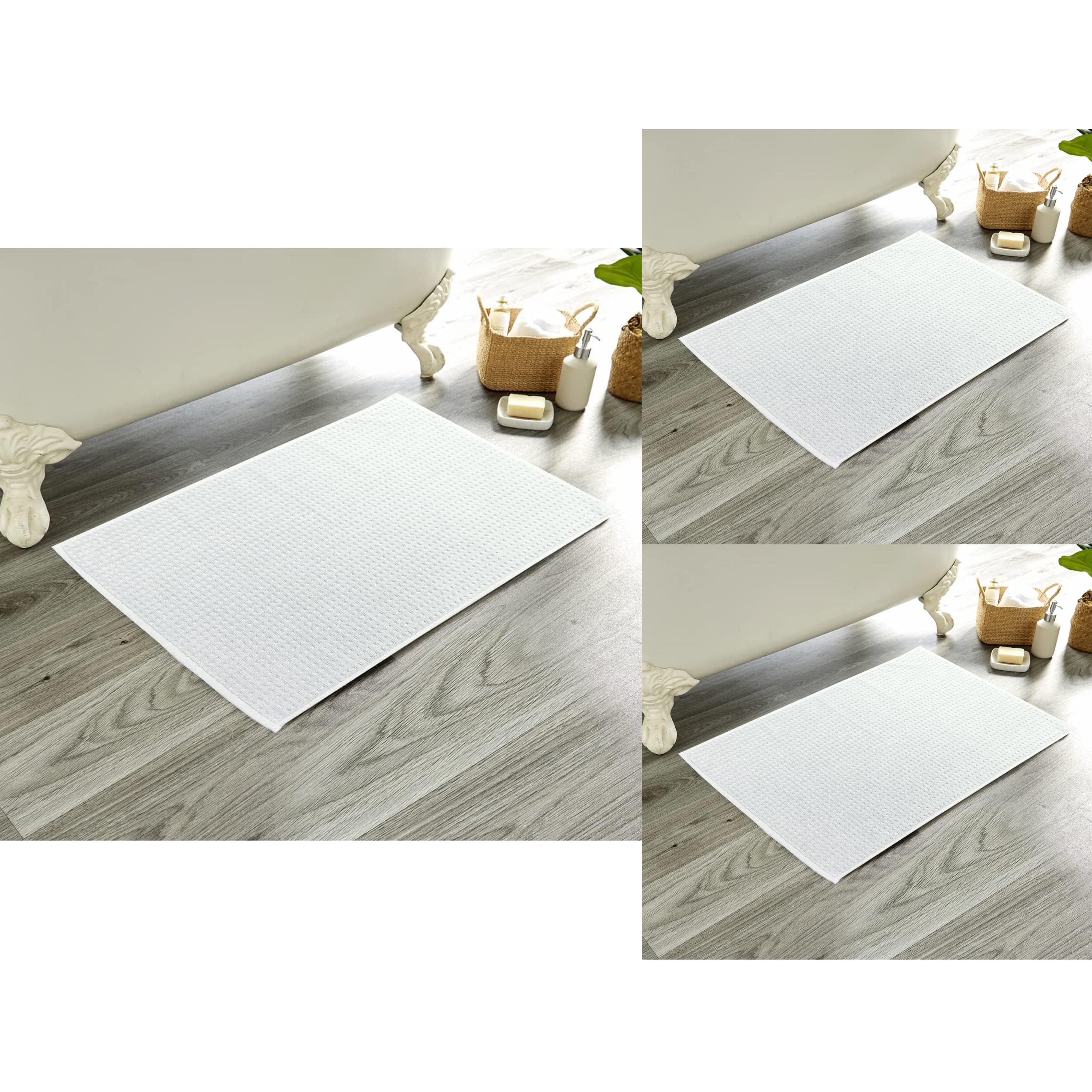 Olivia Rocco Luxe Deep Pile Cotton Bath Mats, Pack of 3, 50 x 80 cm