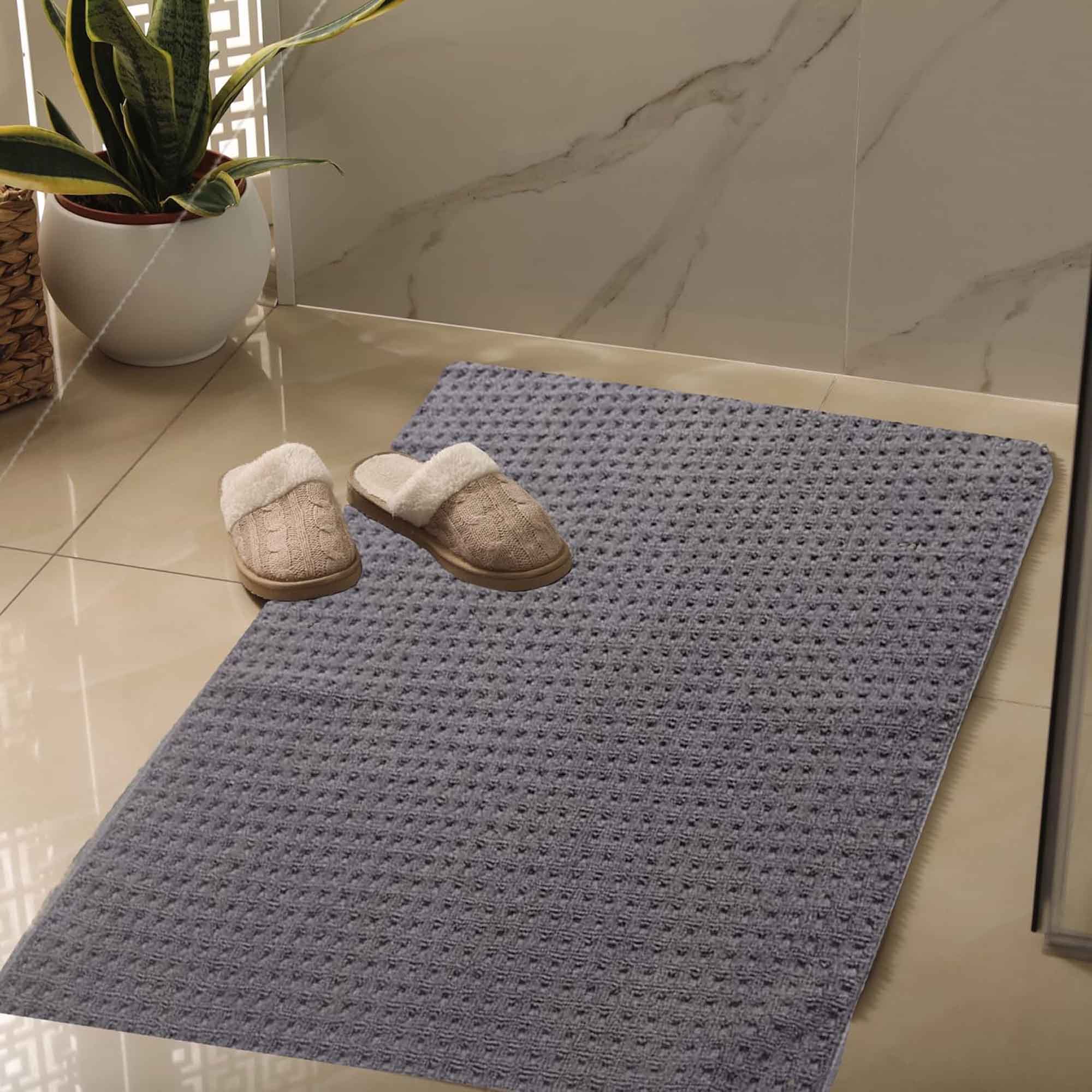 Olivia Rocco Luxe Deep Pile Cotton Bath Mats, Pack of 3, 50 x 80 cm
