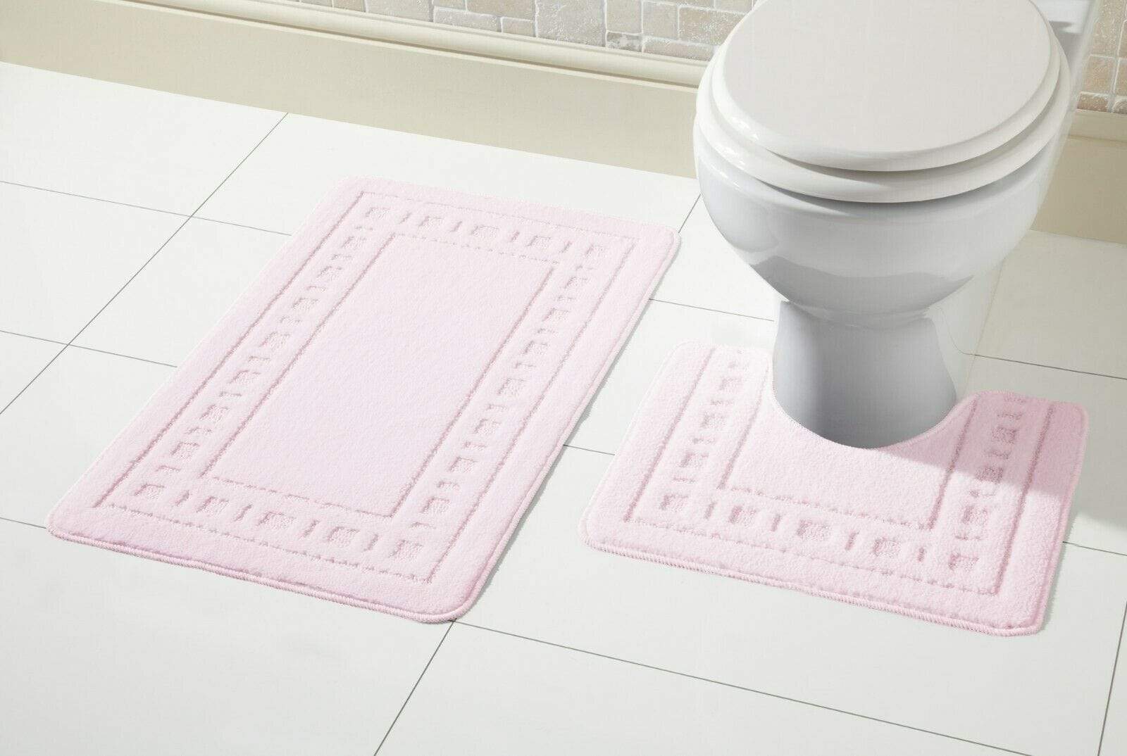 Olivia Rocco Miami Bath Mat and Pedestal Mat Set, 18 Colours