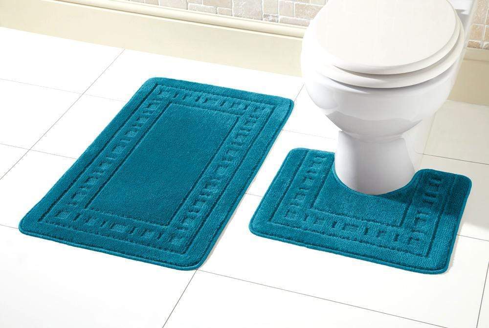 Olivia Rocco Miami Bath Mat and Pedestal Mat Set, 18 Colours