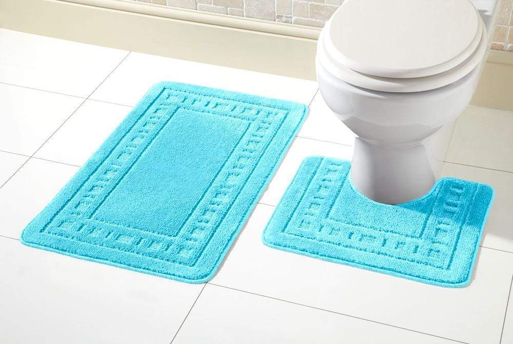 Olivia Rocco Miami Bath Mat and Pedestal Mat Set, 18 Colours