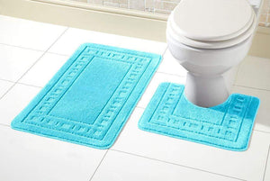 Olivia Rocco Miami Bath Mat and Pedestal Mat Set, 18 Colours