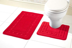 Olivia Rocco Miami Bath Mat and Pedestal Mat Set, 18 Colours