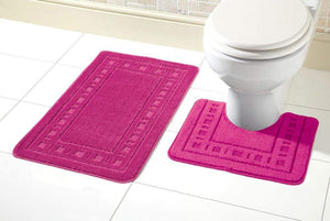 Olivia Rocco Miami Bath Mat and Pedestal Mat Set, 18 Colours