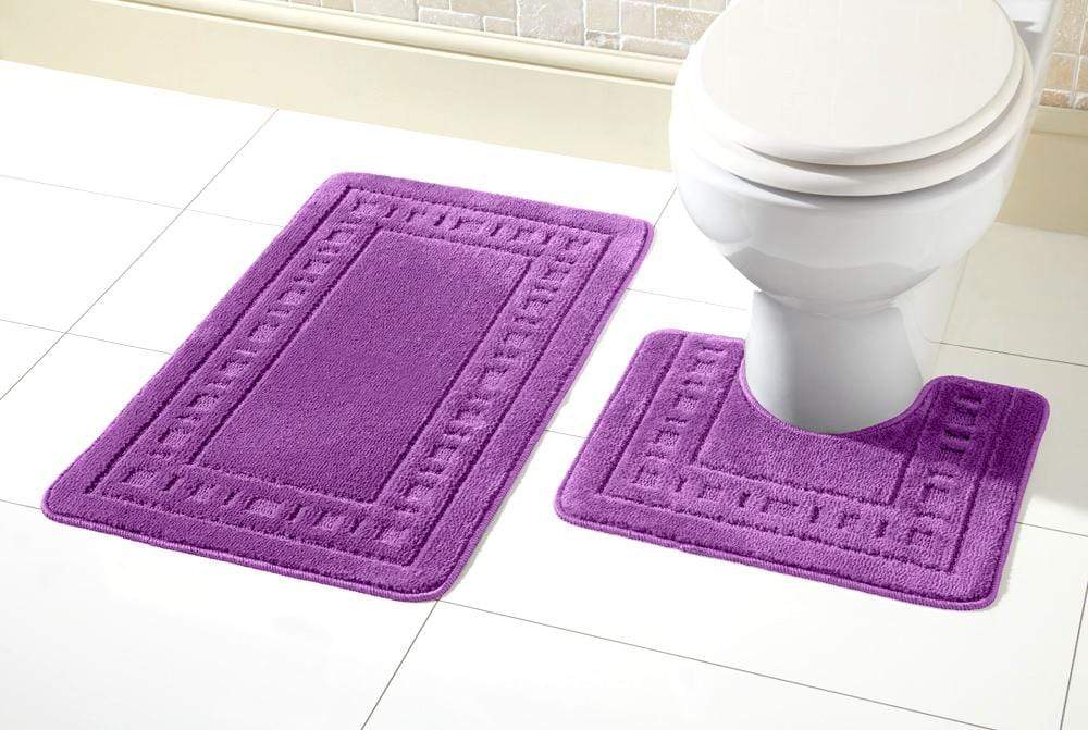 Olivia Rocco Miami Bath Mat and Pedestal Mat Set, 18 Colours