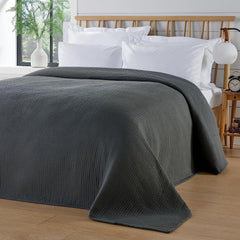 Olivia Rocco Quilted Cotton Bedspread, 240 x 260 cm, White or Grey