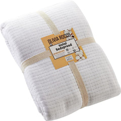 Olivia Rocco Quilted Cotton Bedspread, 240 x 260 cm, White or Grey