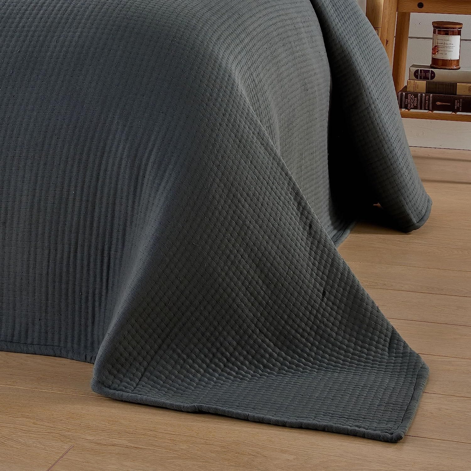 Olivia Rocco Quilted Cotton Bedspread, 240 x 260 cm, White or Grey