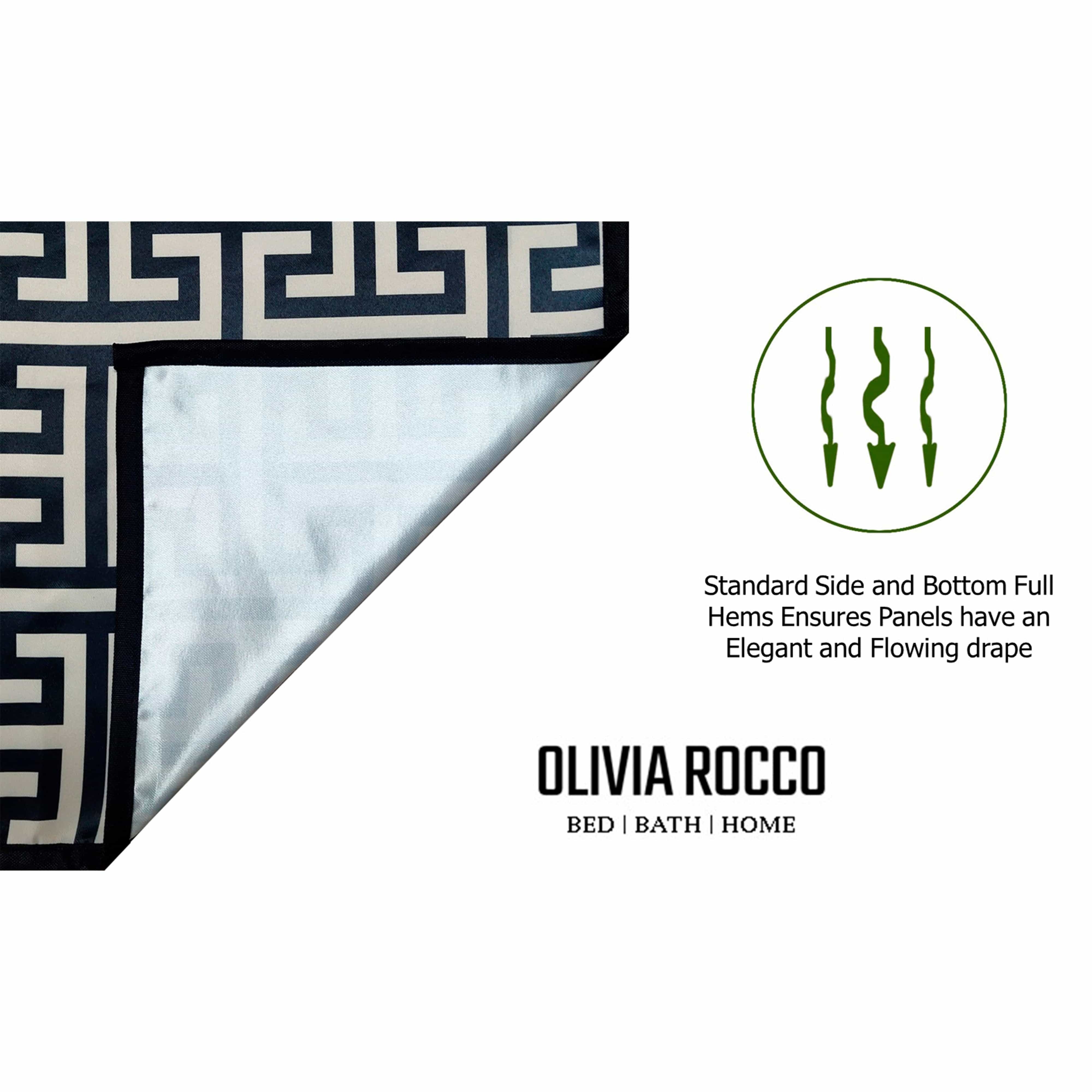 Olivia Rocco Milano Geometric Blackout Eyelet Curtains, Pair