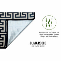 Olivia Rocco Milano Geometric Blackout Eyelet Curtains, Pair