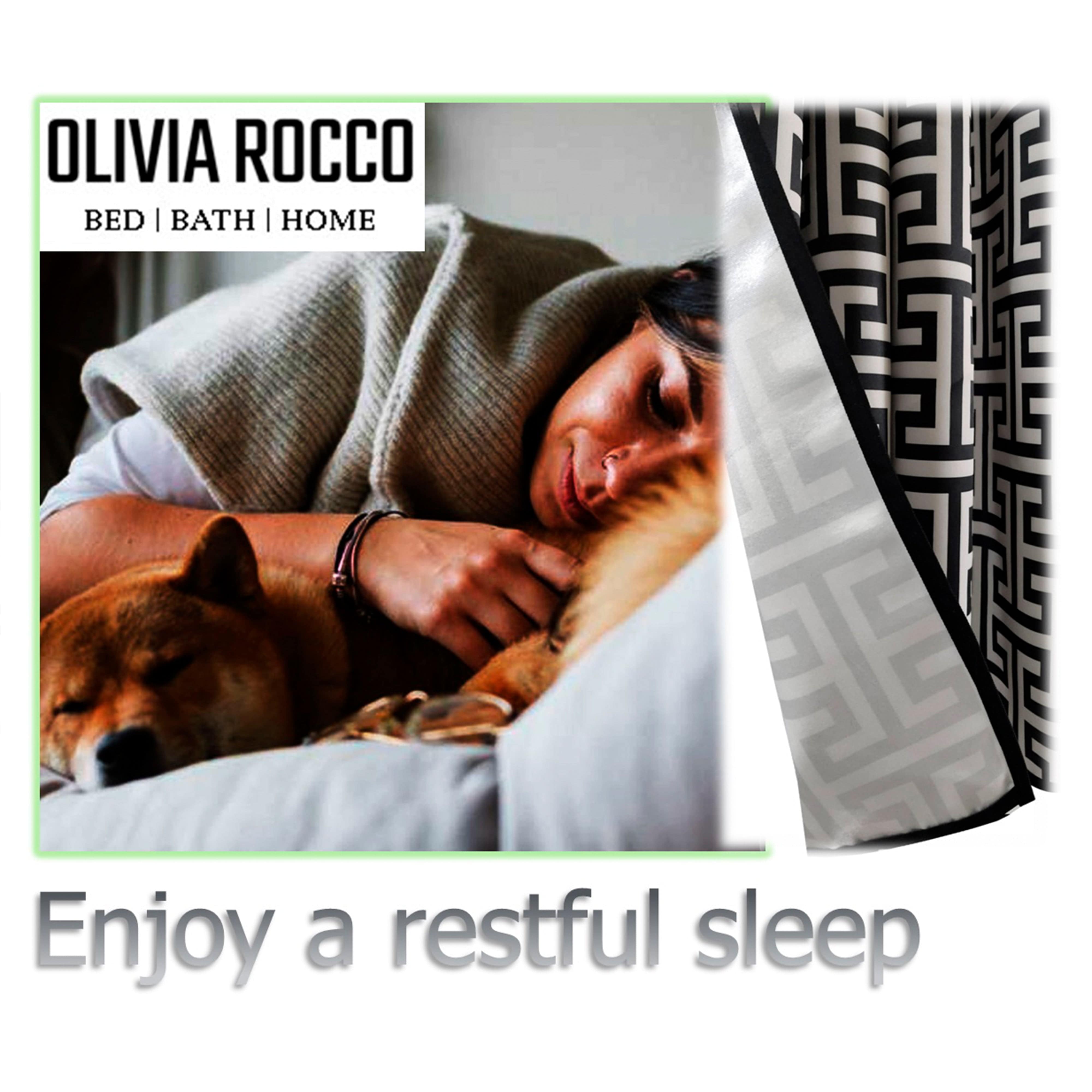 Olivia Rocco Milano Geometric Blackout Eyelet Curtains, Pair