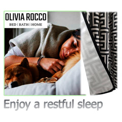 Olivia Rocco Milano Geometric Blackout Eyelet Curtains, Pair