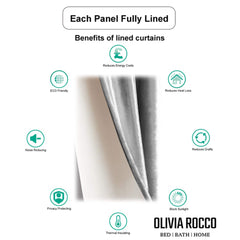 Olivia Rocco Luxe Geo Velvet Eyelet Curtains, Grey, Thermal Lined