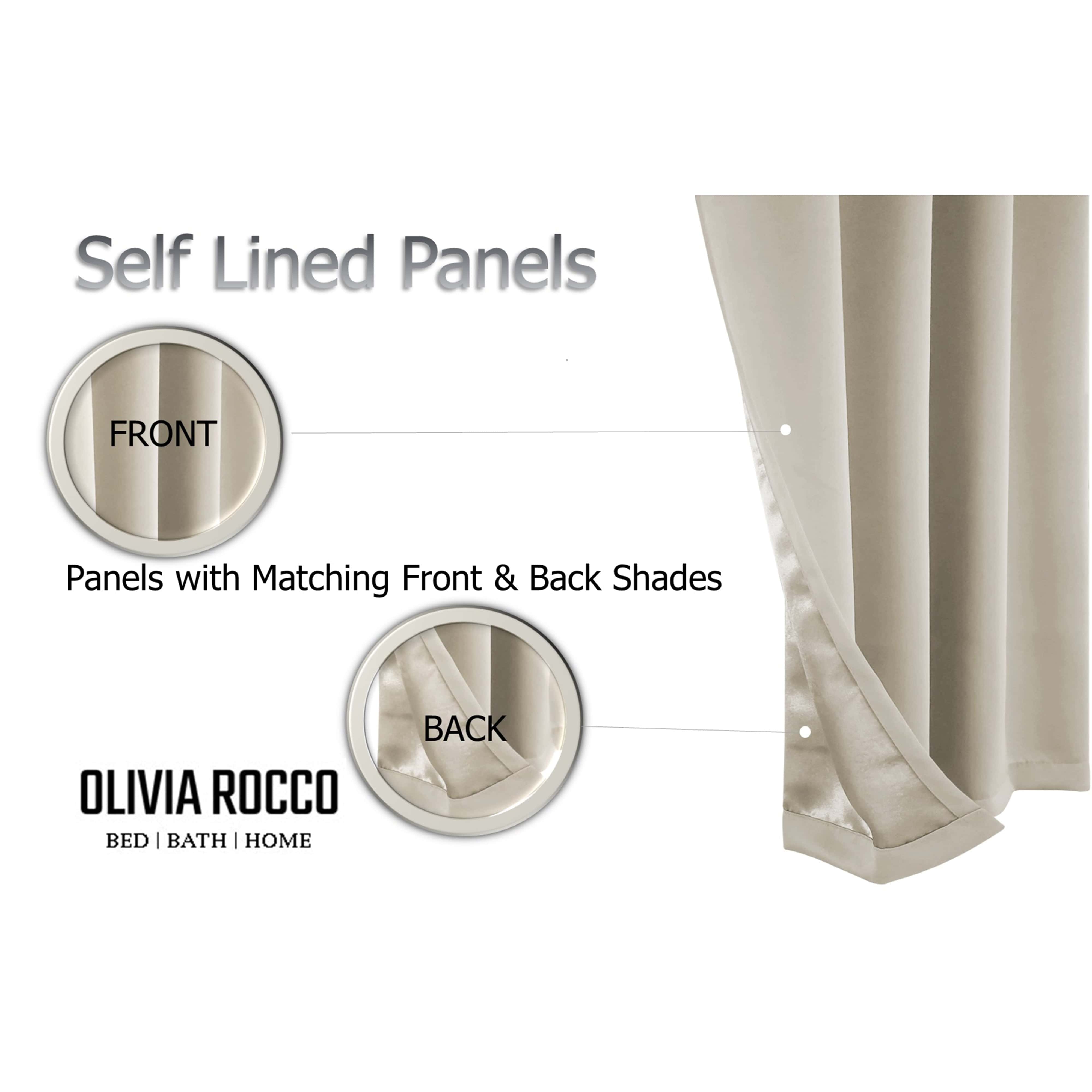 Olivia Rocco Diamante Blackout Eyelet Curtains with Tie Backs, Natural