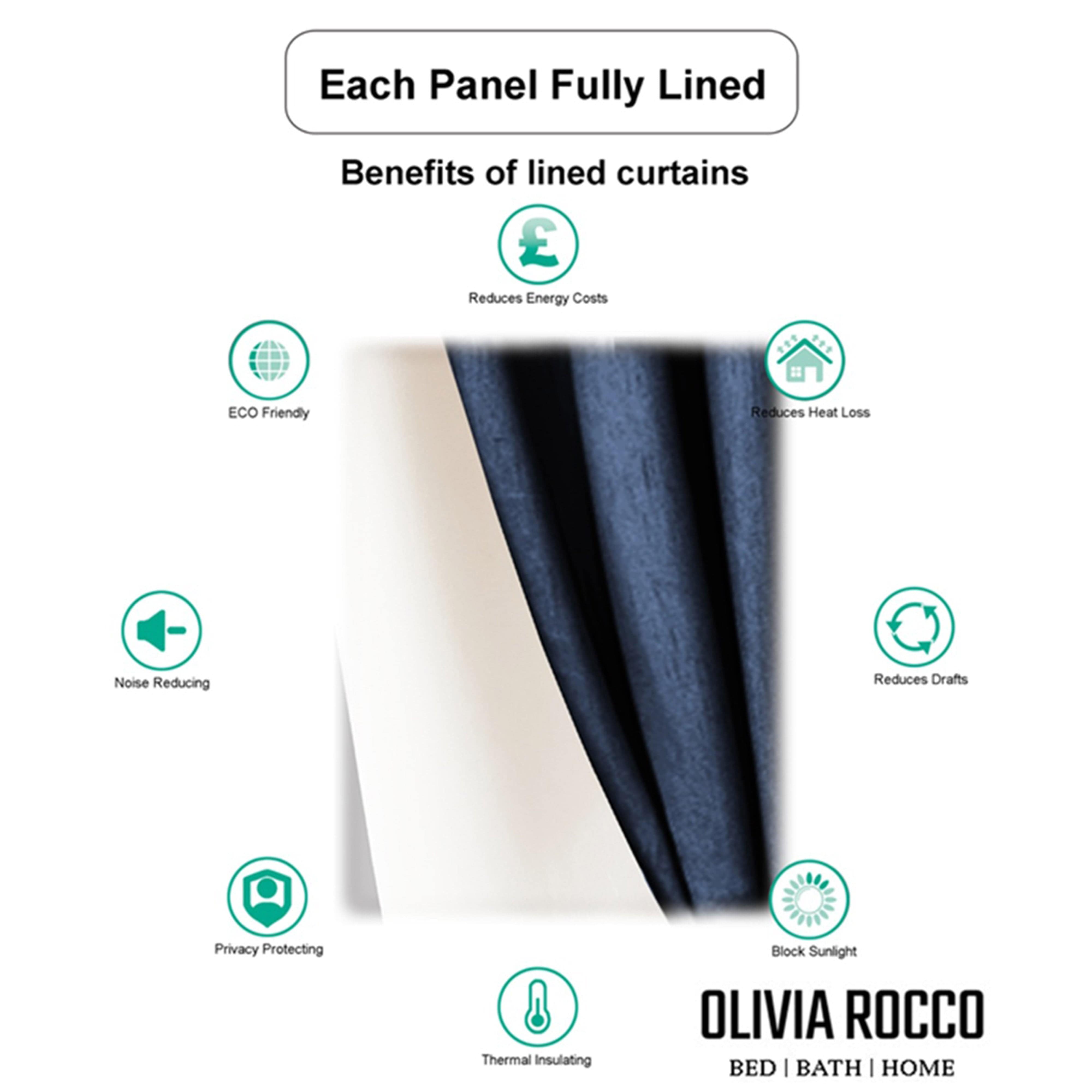 Olivia Rocco Luxe Geo Velvet Eyelet Curtains, Teal, Thermal Lined