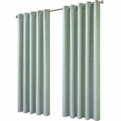 Olivia Rocco Paris Sage Green Jacquard Eyelet Curtains, Pair, Lined