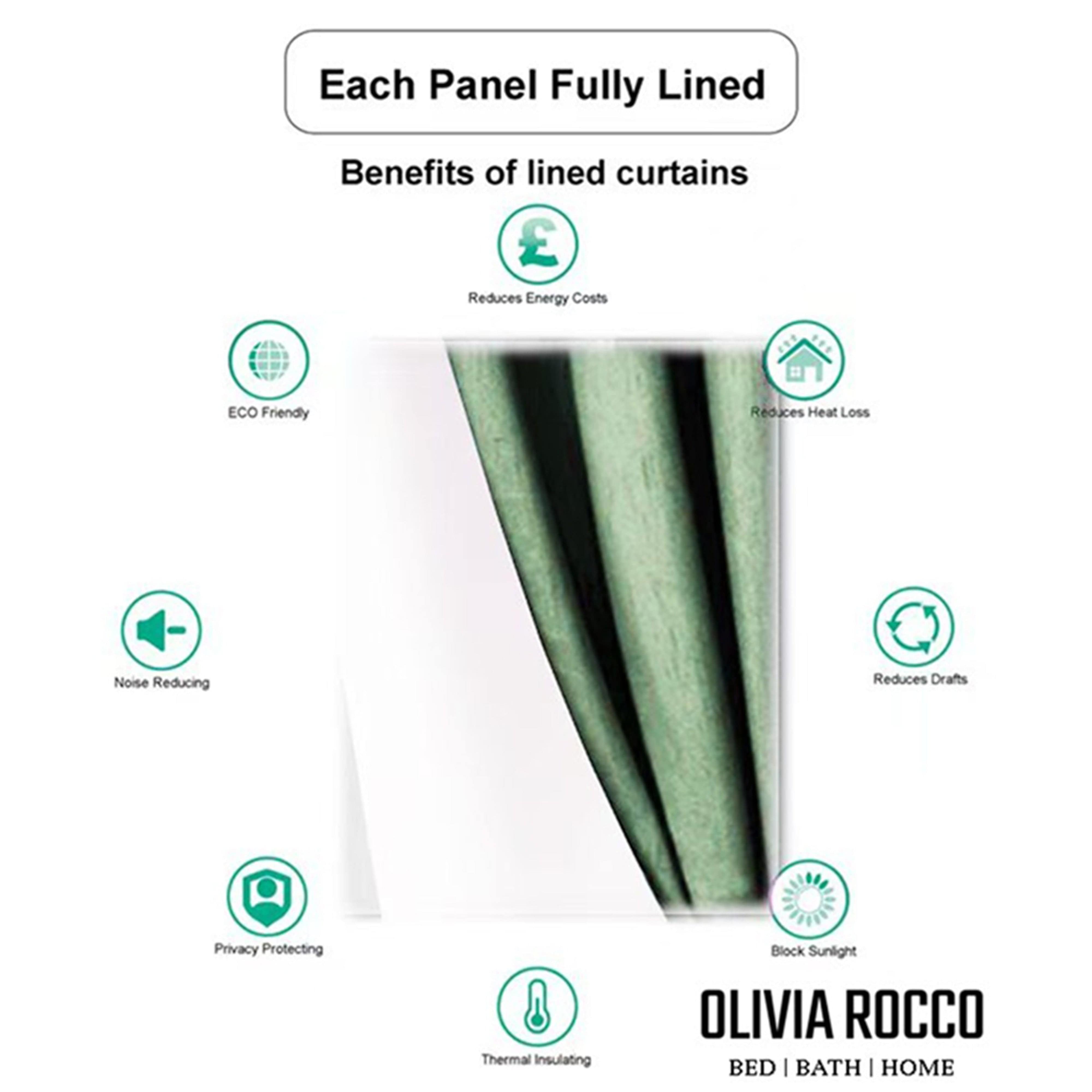 Olivia Rocco Paris Sage Green Jacquard Eyelet Curtains, Pair, Lined
