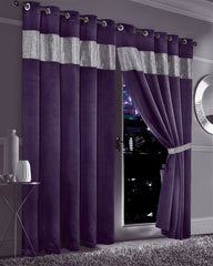 Olivia Rocco Diamante Blackout Eyelet Curtains, Pair with Tiebacks