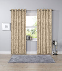 Olivia Rocco Jacquard Eyelet Curtains, Pair, Lined, Cotton Blend
