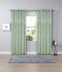 Olivia Rocco Jacquard Eyelet Curtains, Pair, Lined, Cotton Blend