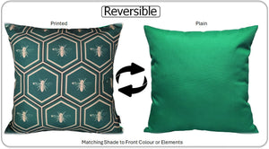 Olivia Rocco Emerald Bees Water-Resistant Cushion Covers, 43 x 43 cm