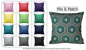 Olivia Rocco Emerald Bees Water-Resistant Cushion Covers, 43 x 43 cm