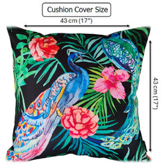 Olivia Rocco Peacock Water-Resistant Cushion Covers, 43 x 43 cm
