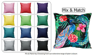 Olivia Rocco Peacock Water-Resistant Cushion Covers, 43 x 43 cm