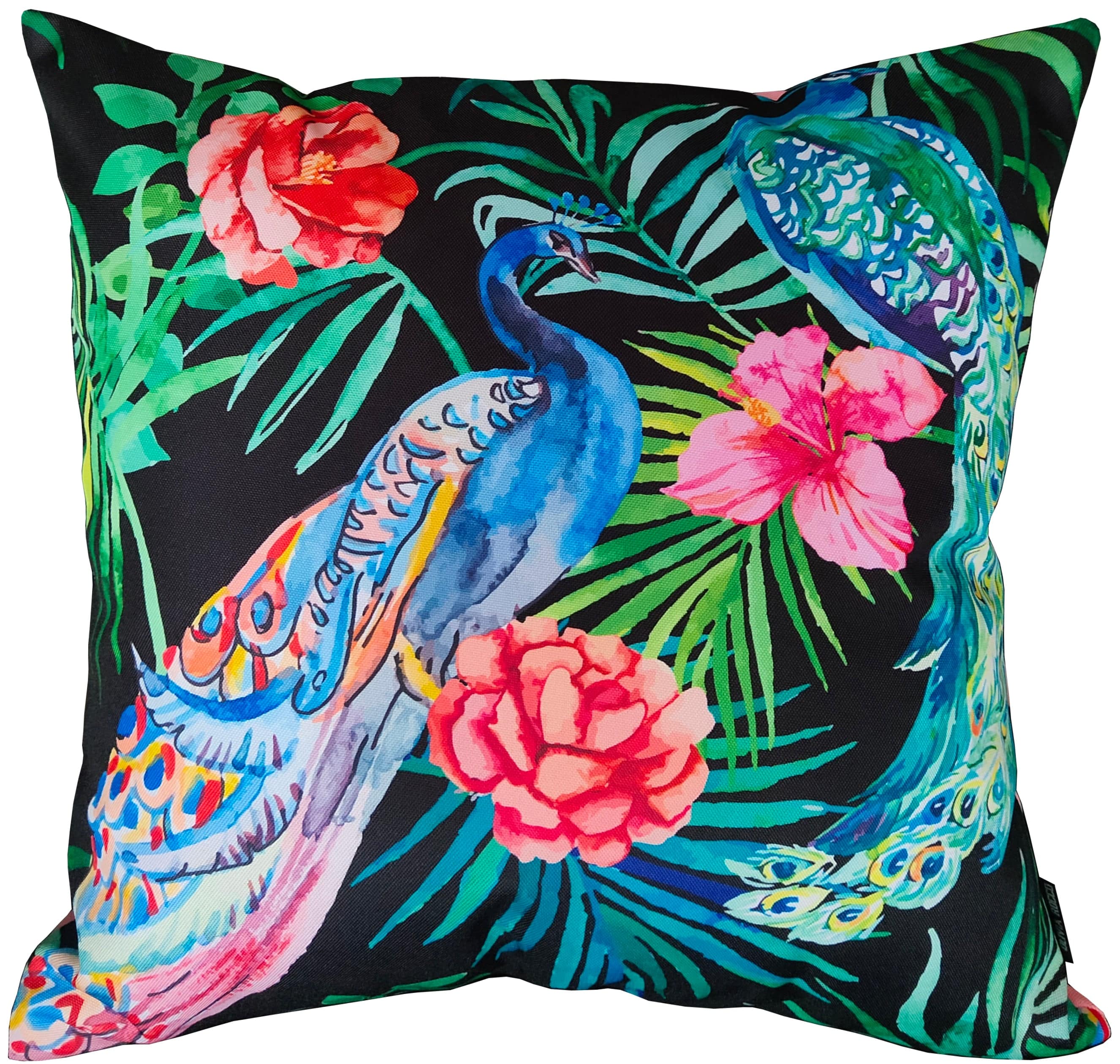 Olivia Rocco Peacock Water-Resistant Cushion Covers, 43 x 43 cm