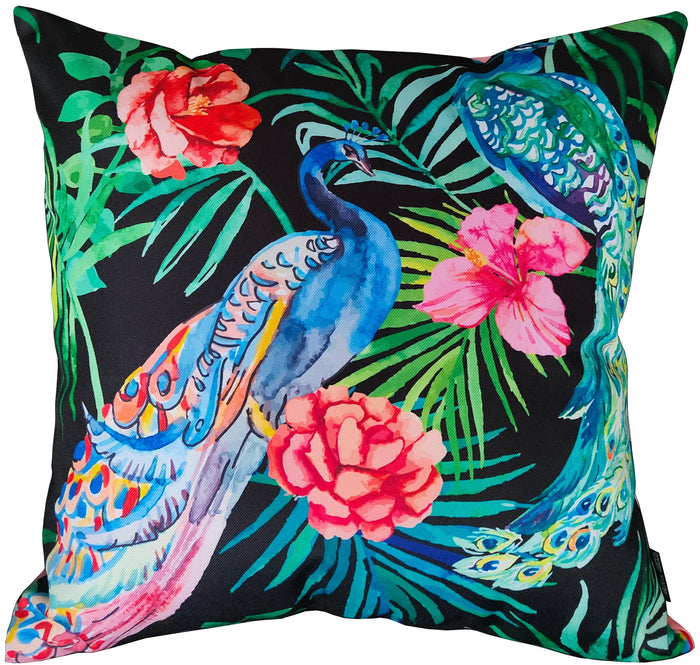 Olivia Rocco Peacock Water-Resistant Cushion Covers, 43 x 43 cm, Peacock
