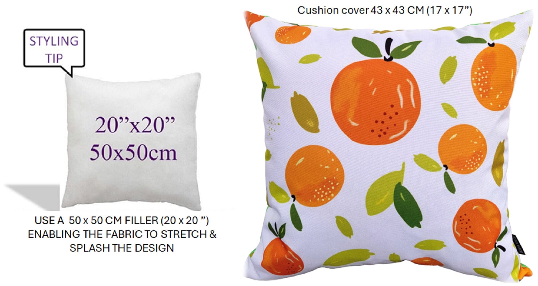Olivia Rocco Summer Fruits Water-Resistant Cushion Covers, 43 x 43 cm
