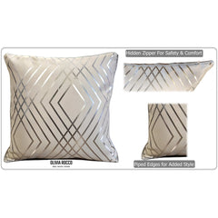 Olivia Rocco Geo Sparkle Cushion Covers, Pack of 2, Natural, 43cm