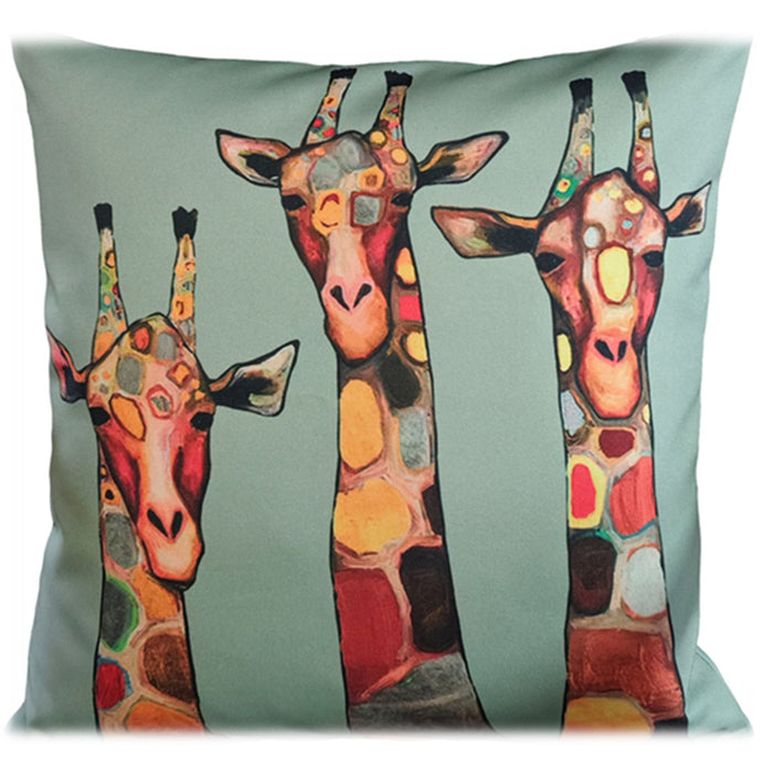 Olivia Rocco Giraffe Water-Resistant Cushion Covers, 43 x 43 cm, Giraffe