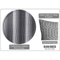 Olivia Rocco Paris Cushion Covers, Pack of 2, Grey, 43 x 43 cm