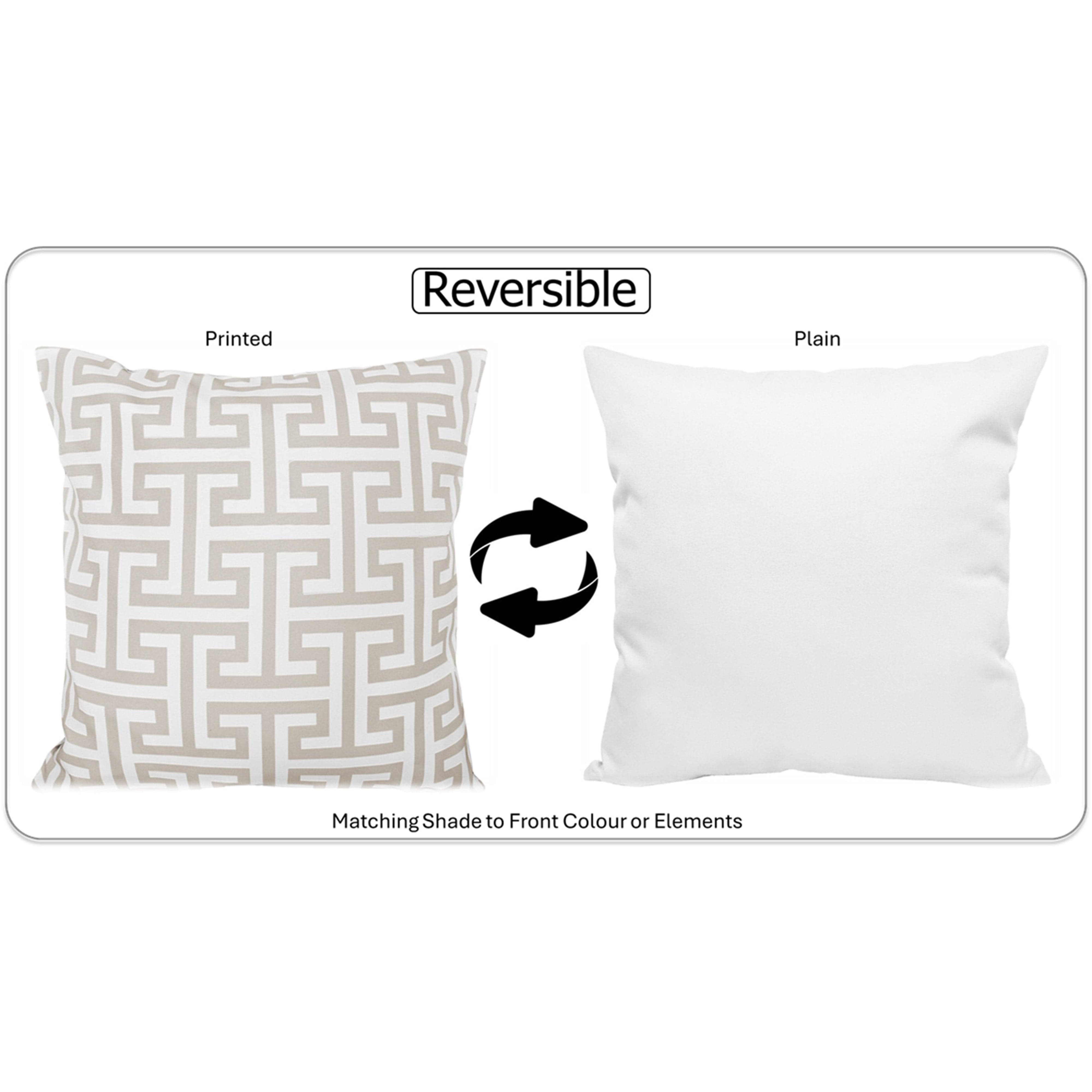 Olivia Rocco Milano Natural Water-Resistant Cushion Covers, 43 x 43 cm