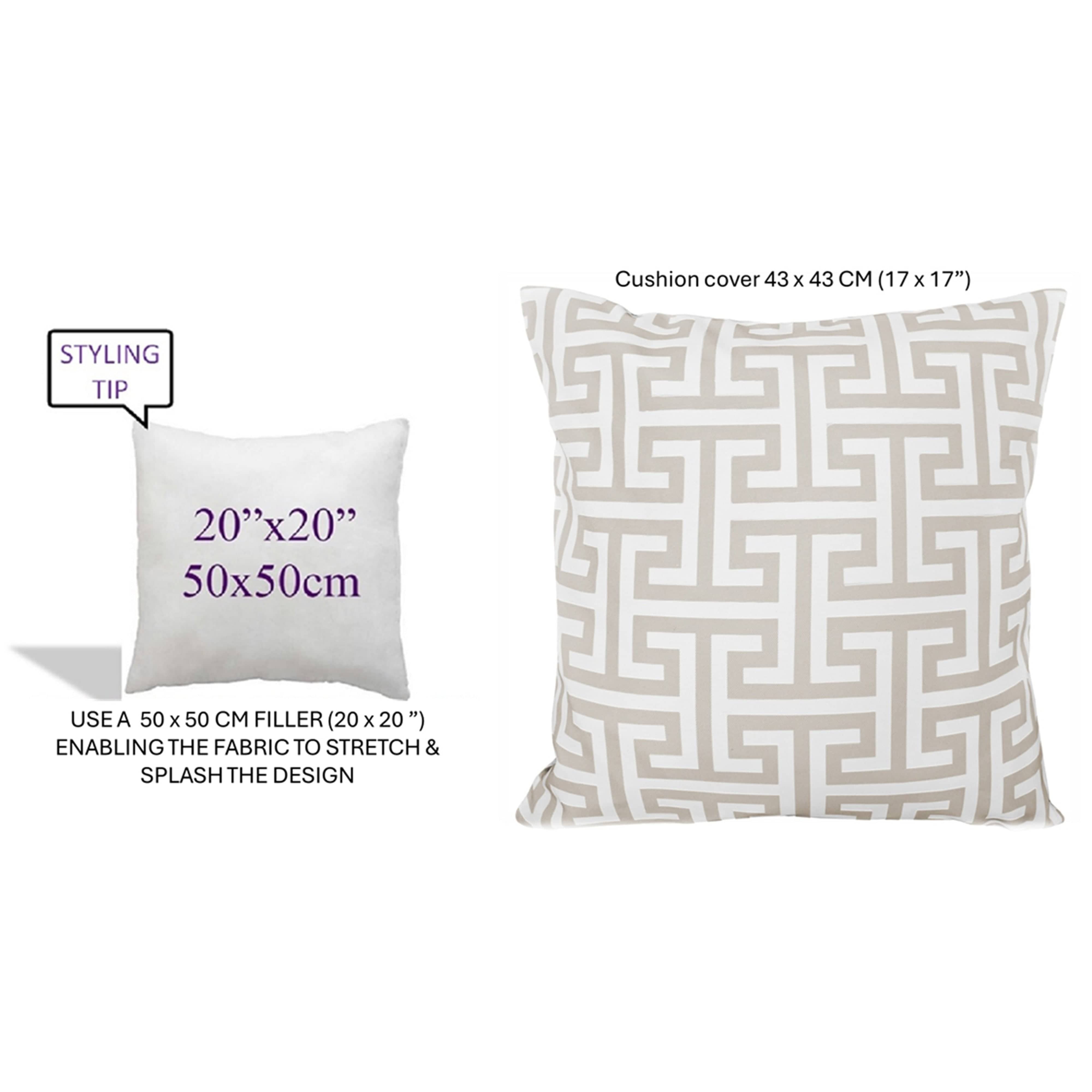 Olivia Rocco Milano Natural Water-Resistant Cushion Covers, 43 x 43 cm