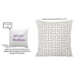 Olivia Rocco Milano Natural Water-Resistant Cushion Covers, 43 x 43 cm