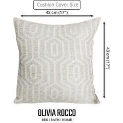 Olivia Rocco Paris Cushion Covers, Pack of 2, Natural, 43 x 43 cm