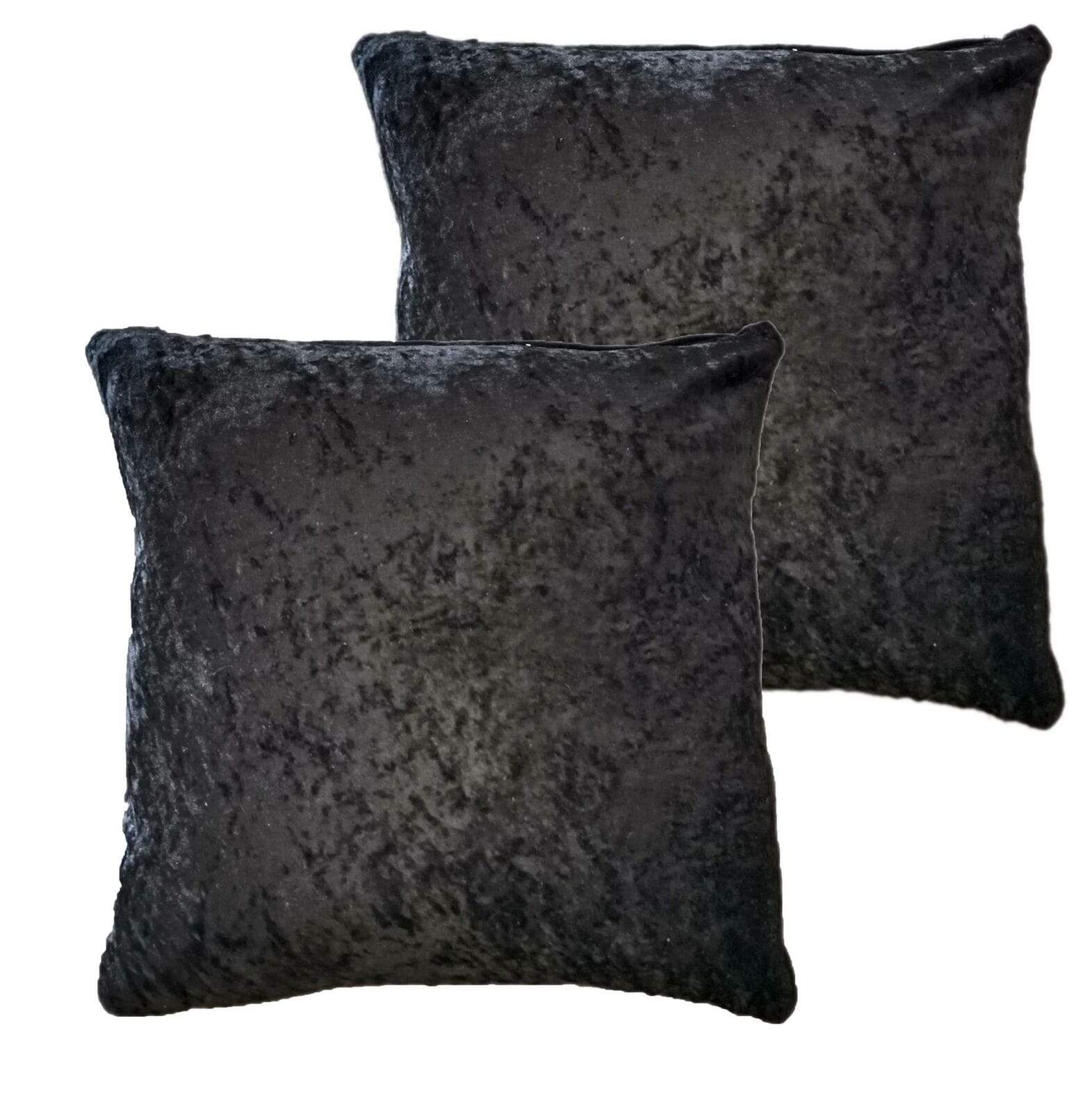 Olivia Rocco Crushed Velvet Cushion Covers, Pack of 2, 43 x 43 cm