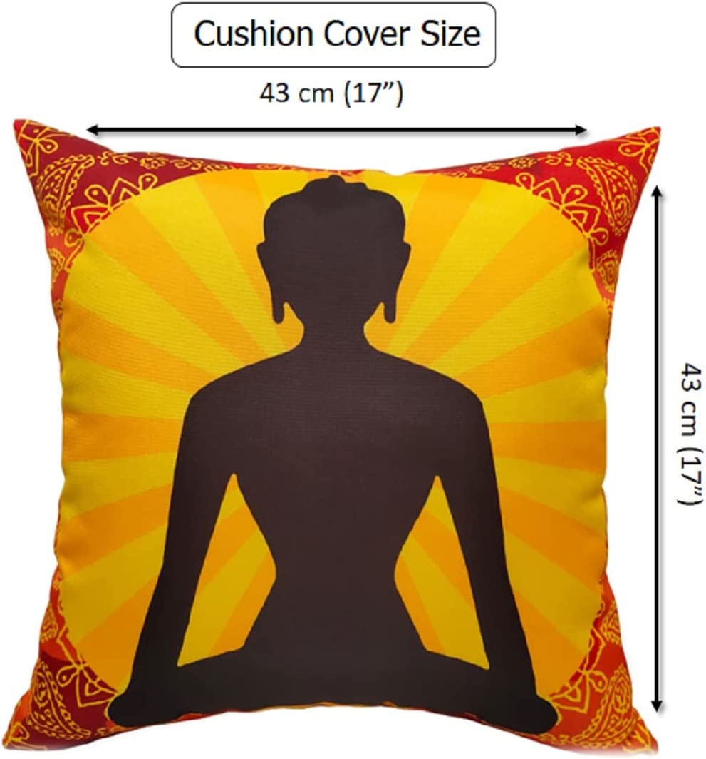 Olivia Rocco Buddha Water-Resistant Cushion Covers, 43 x 43 cm