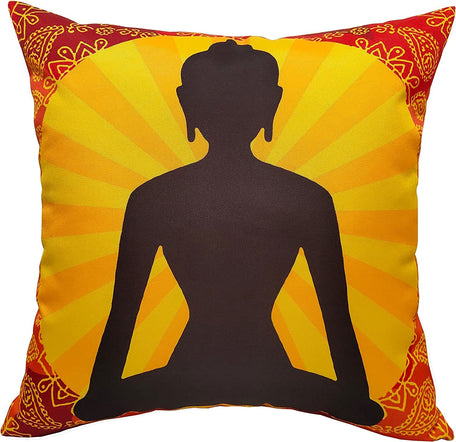 Olivia Rocco Buddha Water-Resistant Cushion Covers, 43 x 43 cm, Buddha