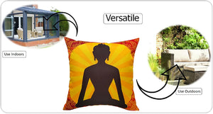 Olivia Rocco Buddha Water-Resistant Cushion Covers, 43 x 43 cm